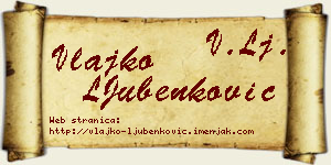Vlajko LJubenković vizit kartica